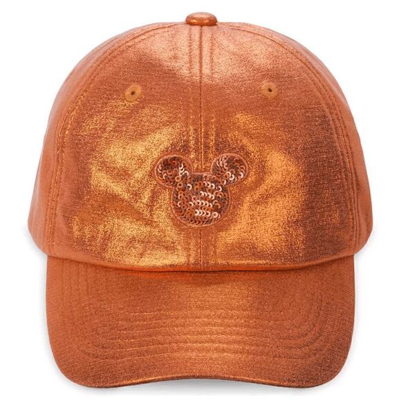 Disneyland Baseball Cap Adults Peach Punch Orange Sequin OS Hat NWT - Picture 5 of 6